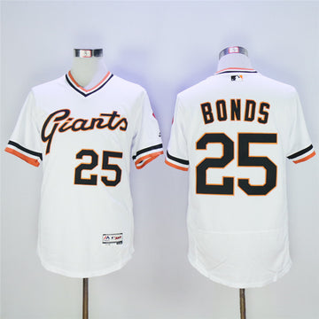 Barry Bonds San Francisco Giants white Throwback jersey