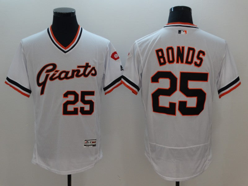 Barry Bonds San Francisco Giants white Throwback jersey