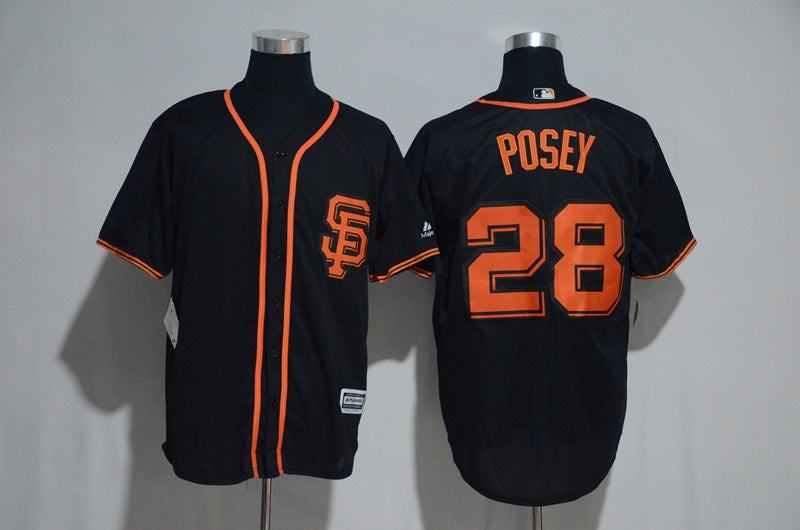 Buster Posey Majestic San Francisco Giants black Alternate jersey
