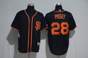 Buster Posey Majestic San Francisco Giants black Alternate jersey
