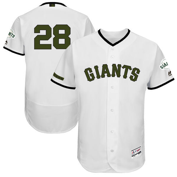 Buster Posey Majestic San Francisco Giants white Authentic jersey