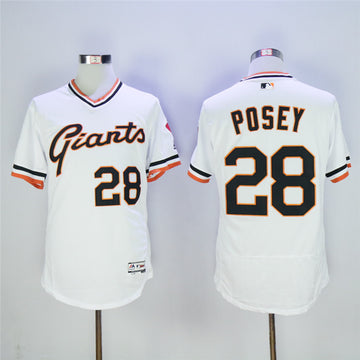 Buster Posey San Francisco Giants white Cooperstown jersey