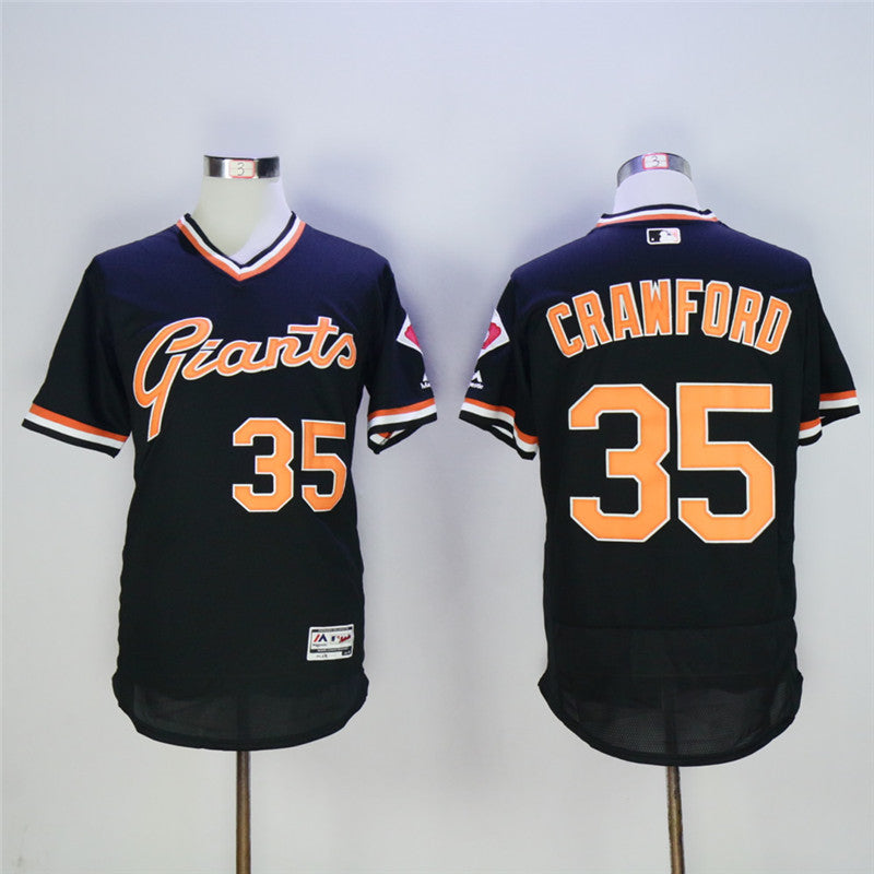 Brandon Crawford San Francisco Giants black Cooperstown jersey