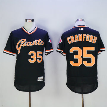 Brandon Crawford San Francisco Giants black Cooperstown jersey