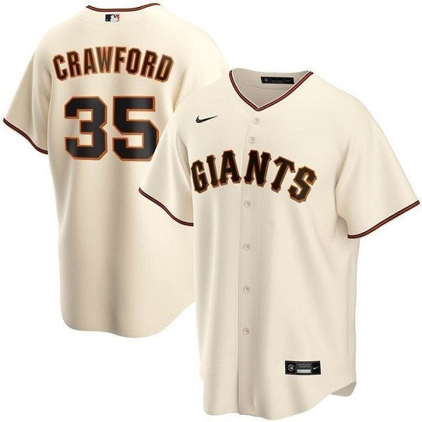 Brandon Crawford San Francisco Giants cream jersey