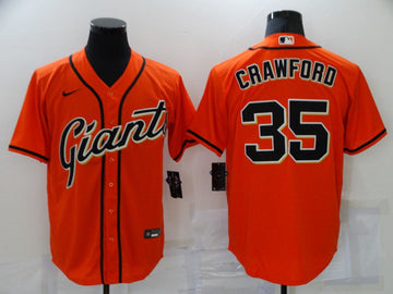 Brandon Crawford San Francisco Giants orange jersey