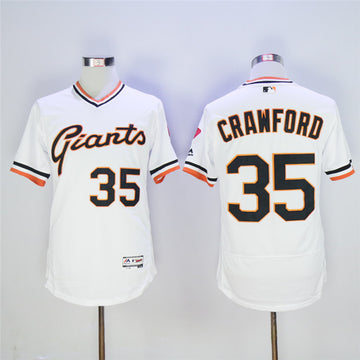 Brandon Crawford San Francisco Giants white Throwback jersey