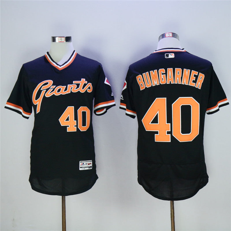 Madison Bumgarner San Francisco Giants black Cooperstown jersey