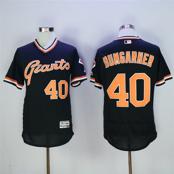 Madison Bumgarner San Francisco Giants black Cooperstown jersey