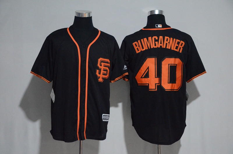 Madison Bumgarner Majestic San Francisco Giants black Alternate jersey