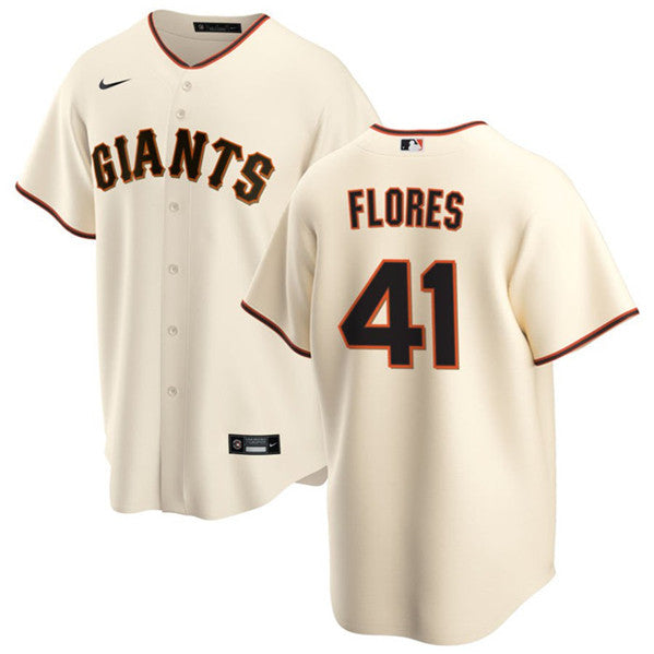 Wilmer Flores San Francisco Giants cream jersey