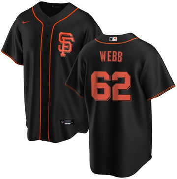 Logan Webb San Francisco Giants black jersey