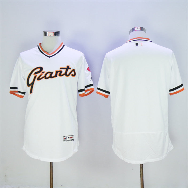 Custom San Francisco Giants white Throwback jersey