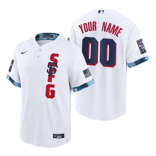 Custom San Francisco Giants white All-Star jersey