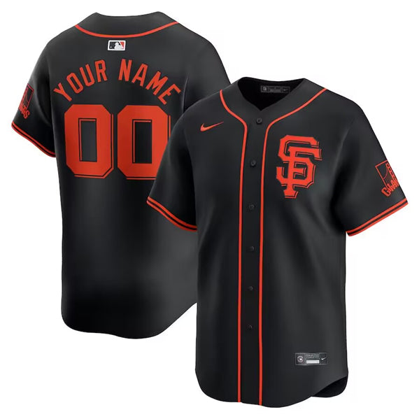 Custom San Francisco Giants black Alternate jersey