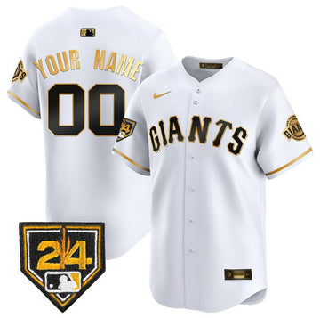 Custom San Francisco Giants white-gold jersey