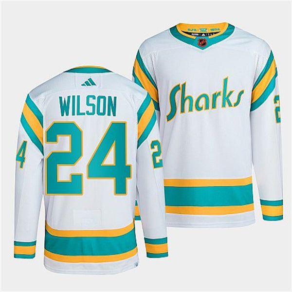 Doug Wilson San Jose Sharks white Reverse Retro jersey