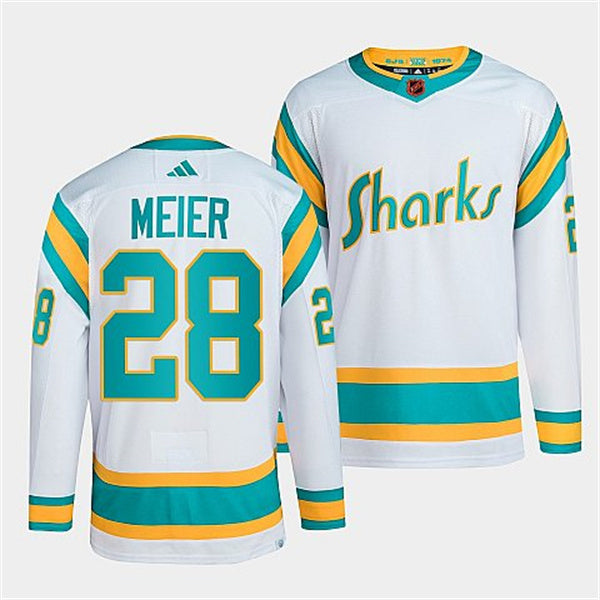 Timo Meier San Jose Sharks white Reverse Retro jersey