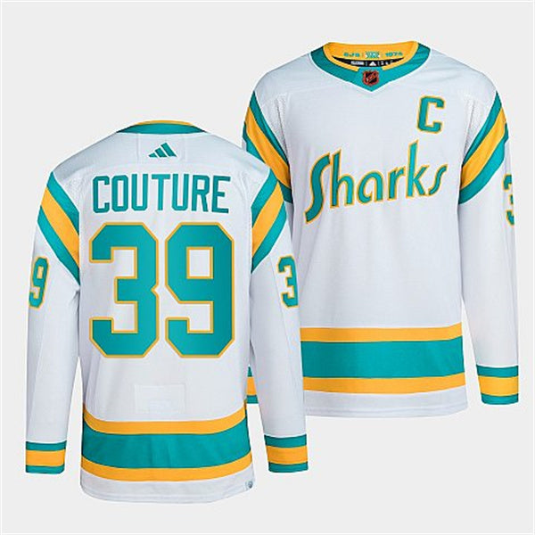 Logan Couture San Jose Sharks white Reverse Retro jersey