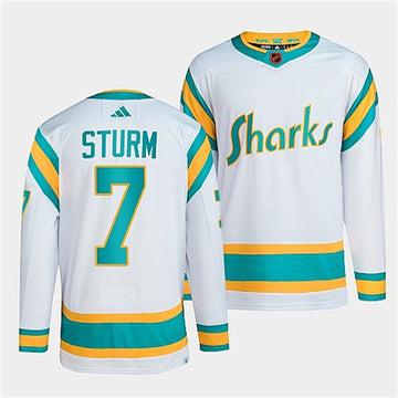 Nico Sturm San Jose Sharks white Reverse Retro jersey