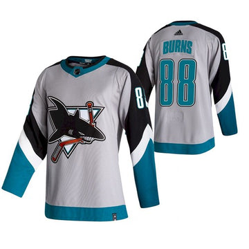 Brent Burns San Jose Sharks grey Reverse Retro jersey