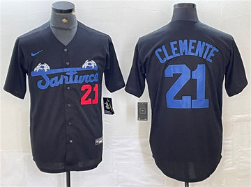 Roberto Clemente Santurce Crabbers black jersey