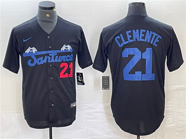 Roberto Clemente Santurce Crabbers black jersey