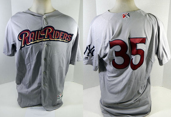 Custom Scranton Wilkes-Barre RailRiders gray jersey
