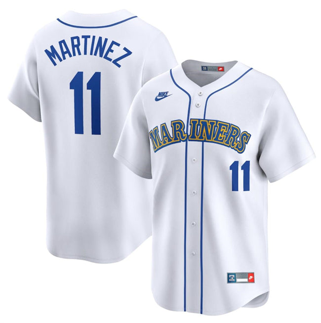 Edgar Martinez Seattle Mariners white Throwback jersey