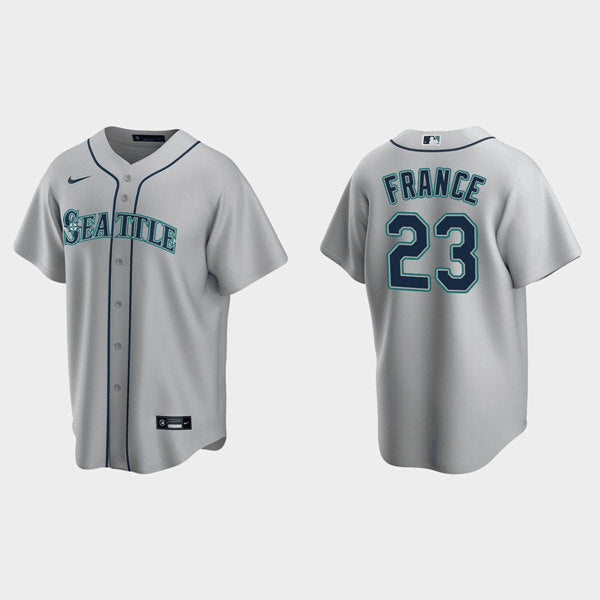 Ty France Seattle Mariners gray jersey