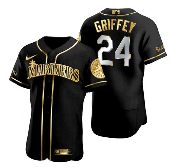 Ken Griffey Seattle Mariners black-gold jersey