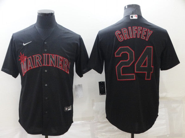 Ken Griffey Seattle Mariners black Shadow jersey