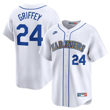 Ken Griffey Jr Seattle Mariners white Throwback jersey