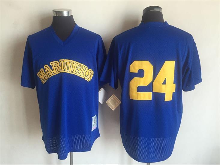 Ken Griffey Seattle Mariners blue Throwback jersey