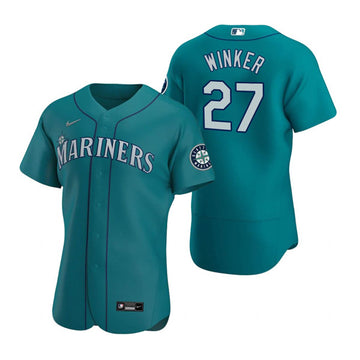 Jesse Winker Seattle Mariners aqua jersey