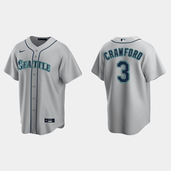 JP Crawford Seattle Mariners gray jersey