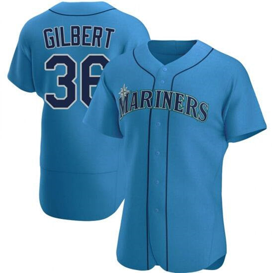 Logan Gilbert Seattle Mariners royal jersey