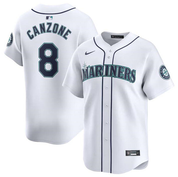 Dominic Canzone Seattle Mariners white Home jersey