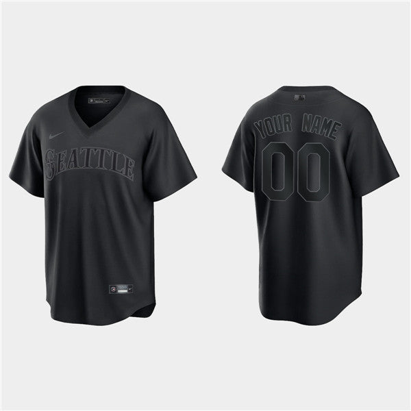 Custom Seattle Mariners black Fashion jersey