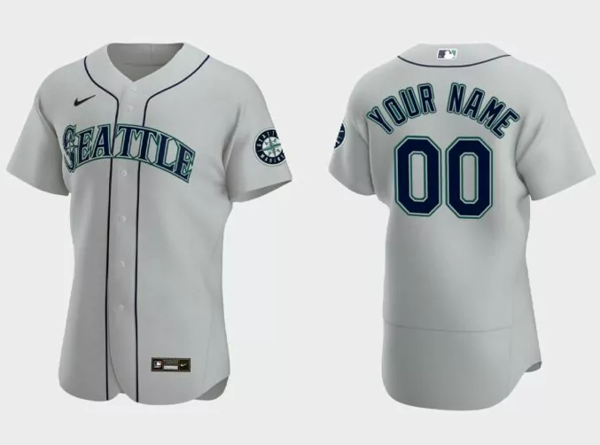 Custom Seattle Mariners gray jersey