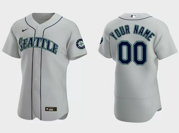 Custom Seattle Mariners gray jersey