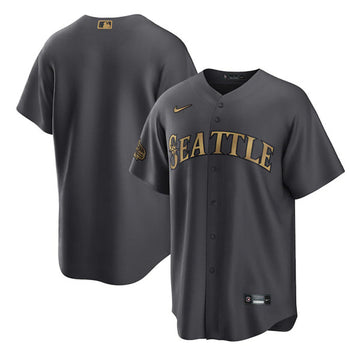 Custom Seattle Mariners charcoal All-Star jersey