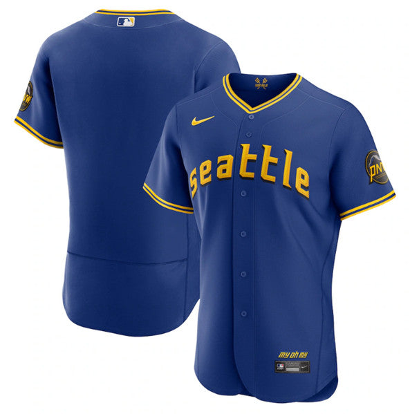 Custom Seattle Mariners royal City Connect jersey