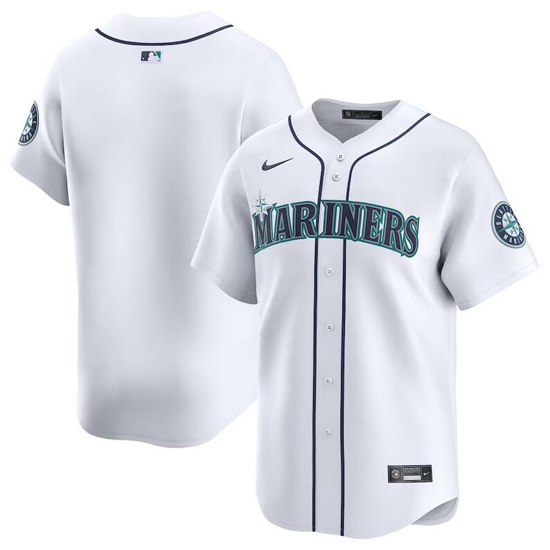 Custom Seattle Mariners white Home jersey