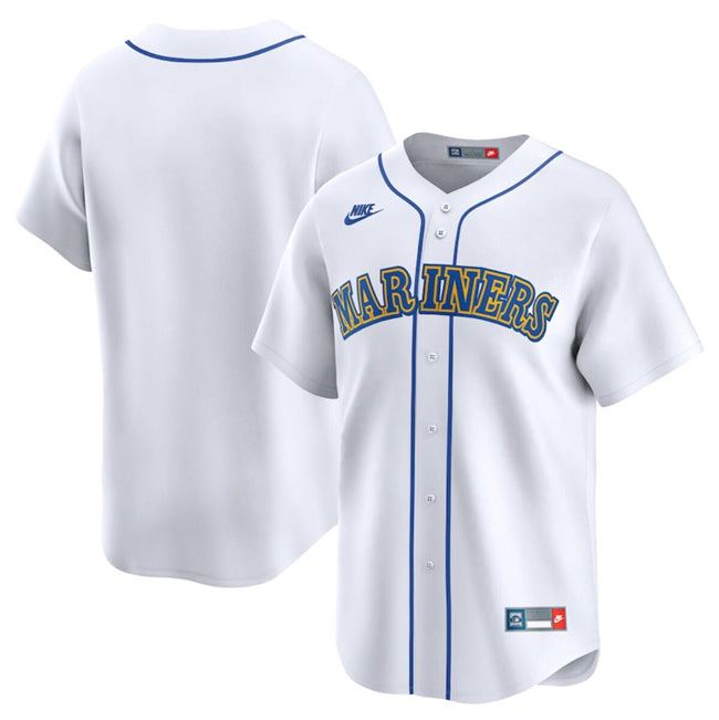 Custom Seattle Mariners white Throwback jersey