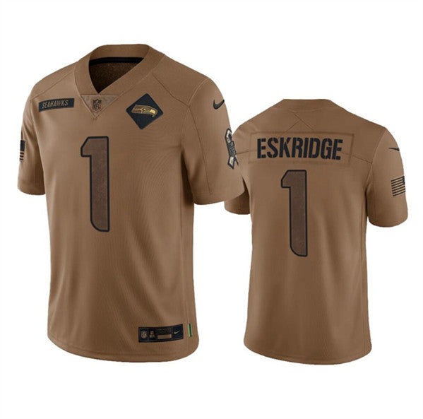 Dee Eskridge Seattle Seahawks brown Salute To Service jersey