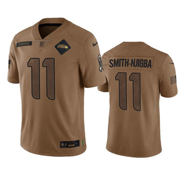 Jaxon Smith-Njigba Seattle Seahawks brown Salute To Service jersey