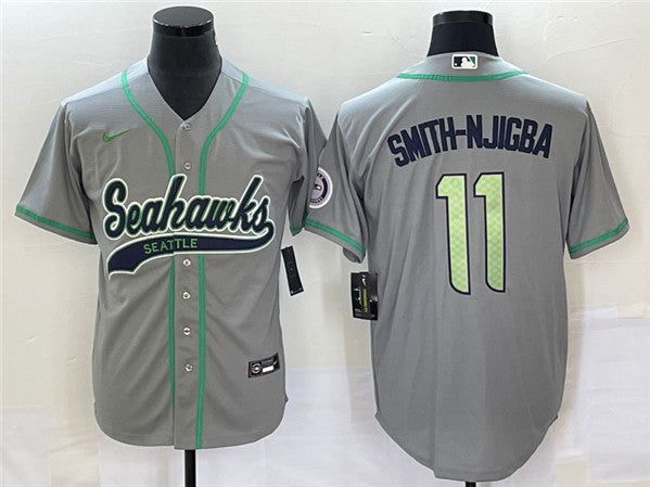 Jaxon Smith-Njigba Seattle Seahawks gray jersey