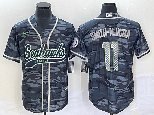 Jaxon Smith-Njigba Seattle Seahawks grey jersey