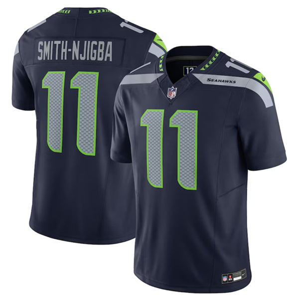 Jaxon Smith-Njigba Seattle Seahawks navy FUSE jersey